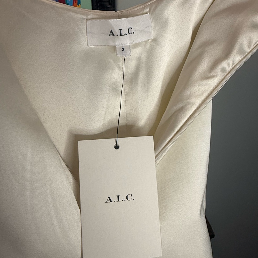 A.L.C. Sophia Satin Halter Mini Dress Size 2